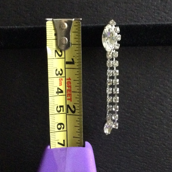 Vintage Crystal Long Drop Earrings - Picture 5 of 5